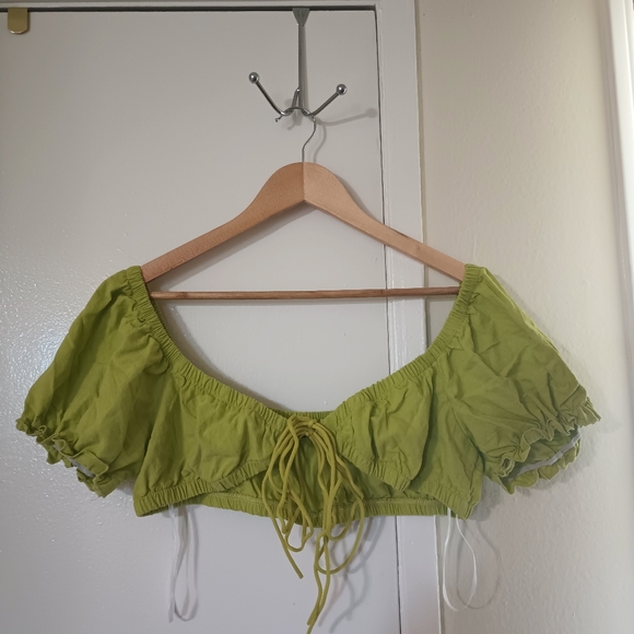 Tie Front Milkmaid Top - Picture 3 of 5